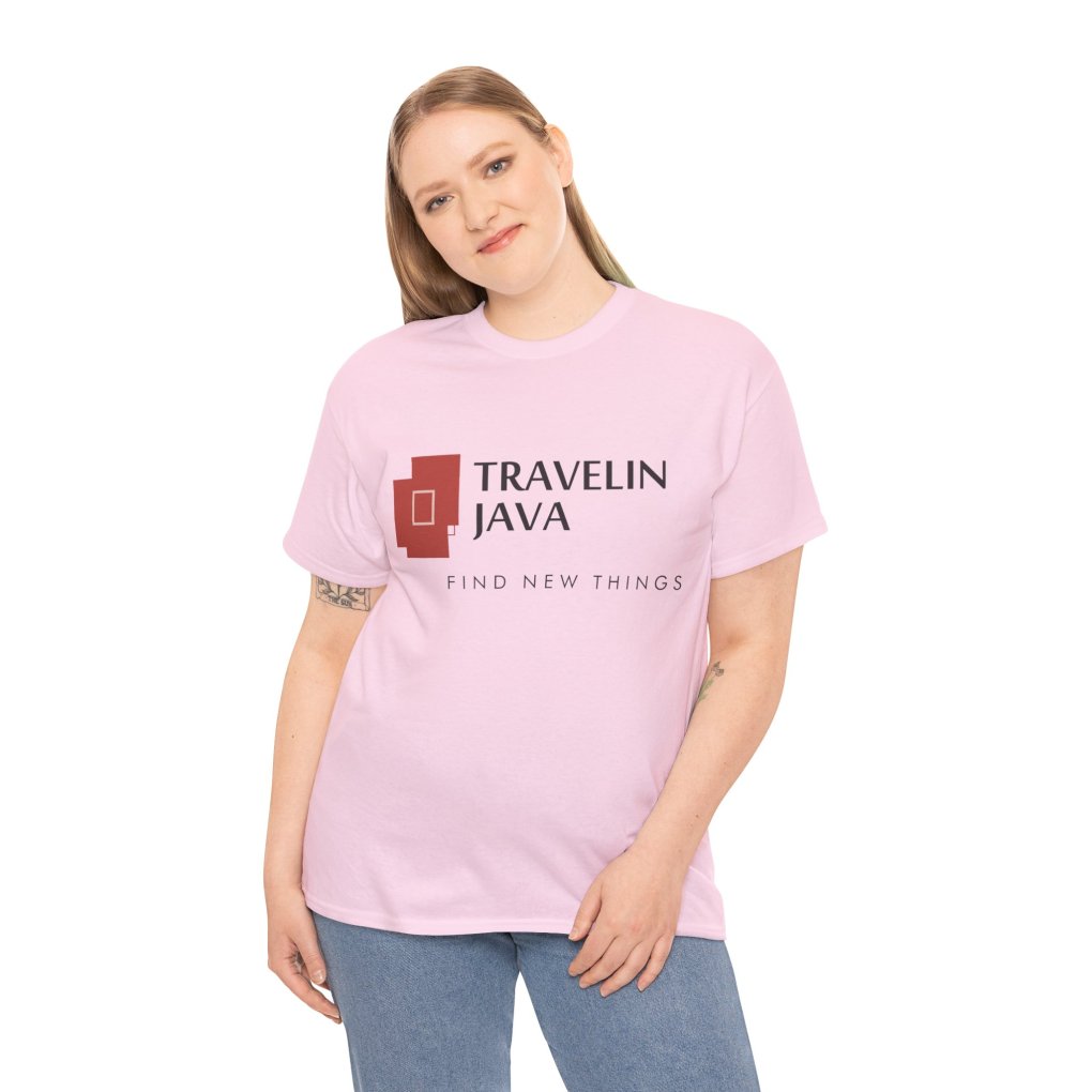 TravelinJava Lock Logo Tee - France | Unisex Heavy Cotton Tee - Gildan 5000