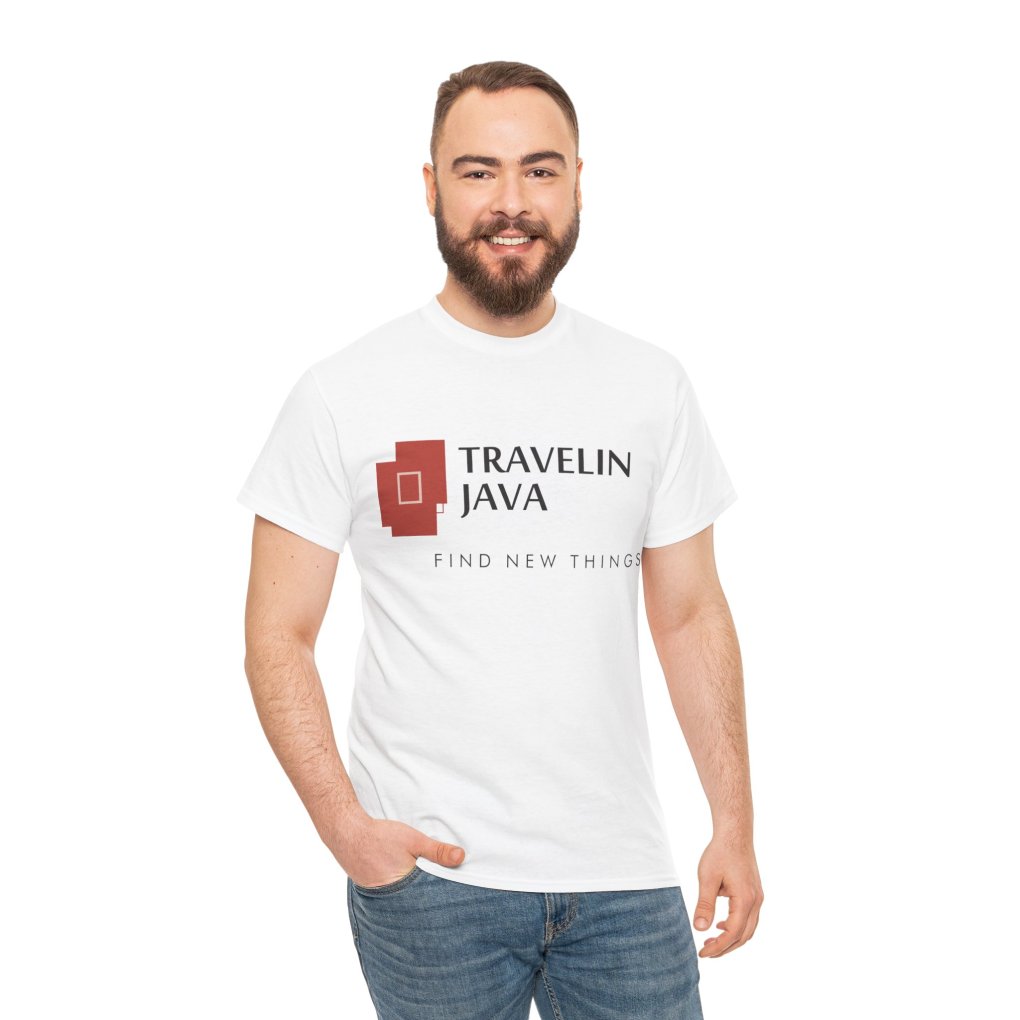 TravelinJava Lock Logo Tee - France | Unisex Heavy Cotton Tee - Gildan 5000