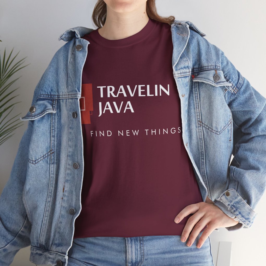 TravelinJava Lock Logo Tee - France | Unisex Heavy Cotton Tee - Gildan 5000