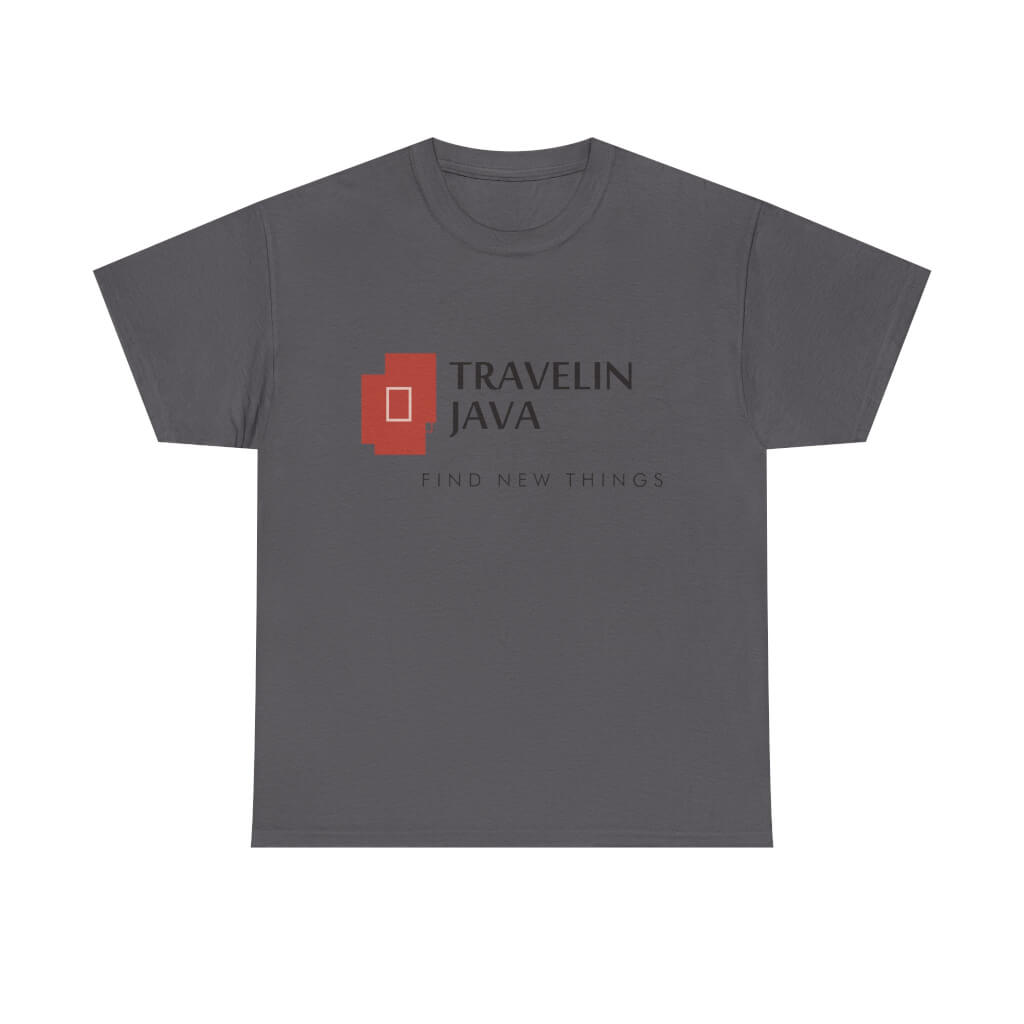 TravelinJava Lock Logo Tee | Unisex Heavy Cotton Tee - Gildan 5000