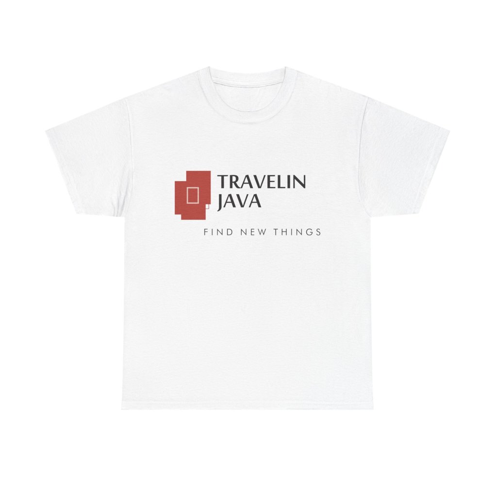 TravelinJava Lock Logo Tee | Unisex Heavy Cotton Tee - Gildan 5000