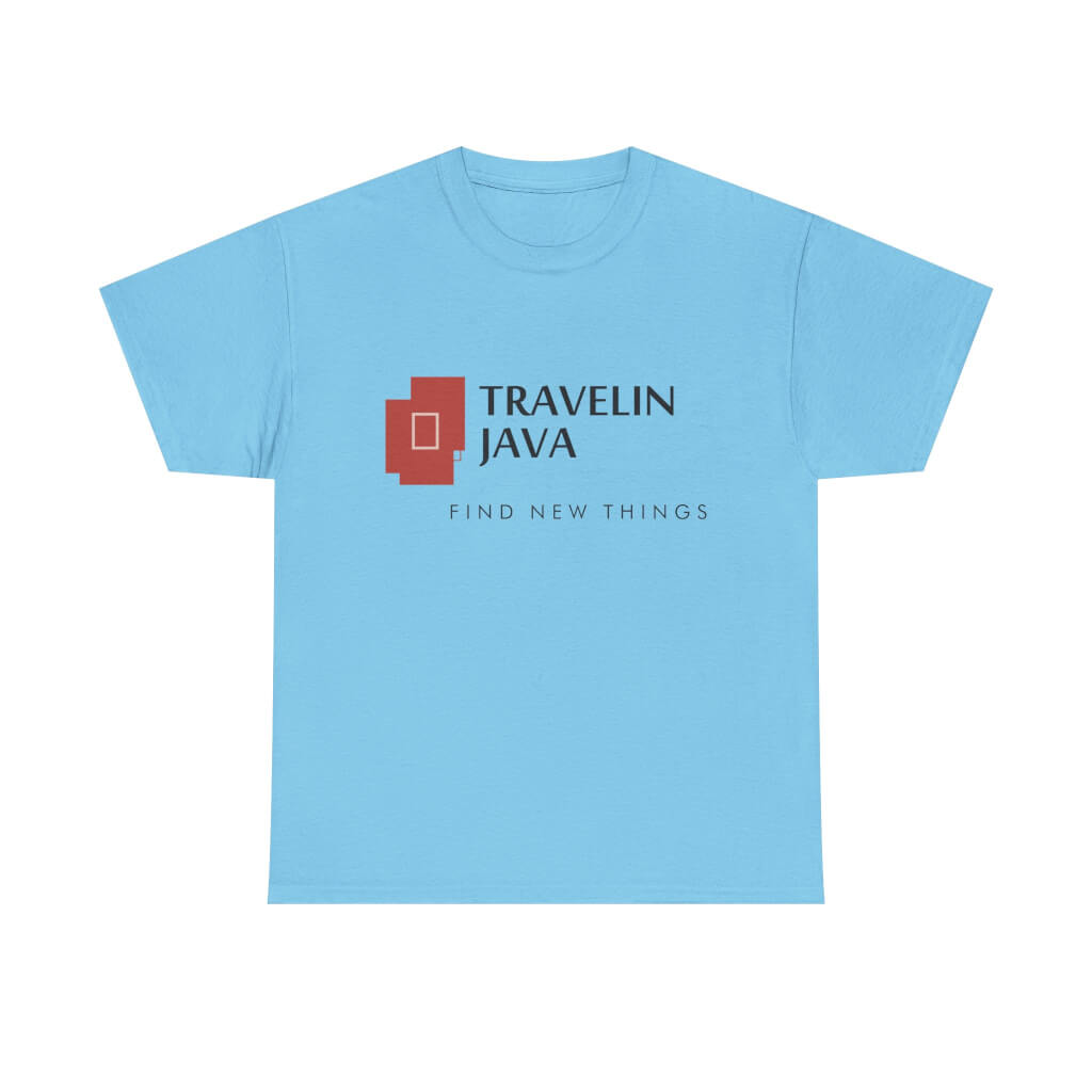 TravelinJava Lock Logo Tee | Unisex Heavy Cotton Tee - Gildan 5000