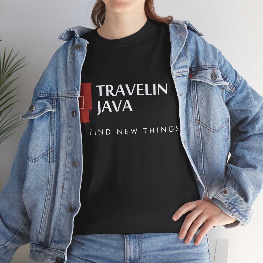 TravelinJava Lock Logo Tee - France | Unisex Heavy Cotton Tee - Gildan 5000