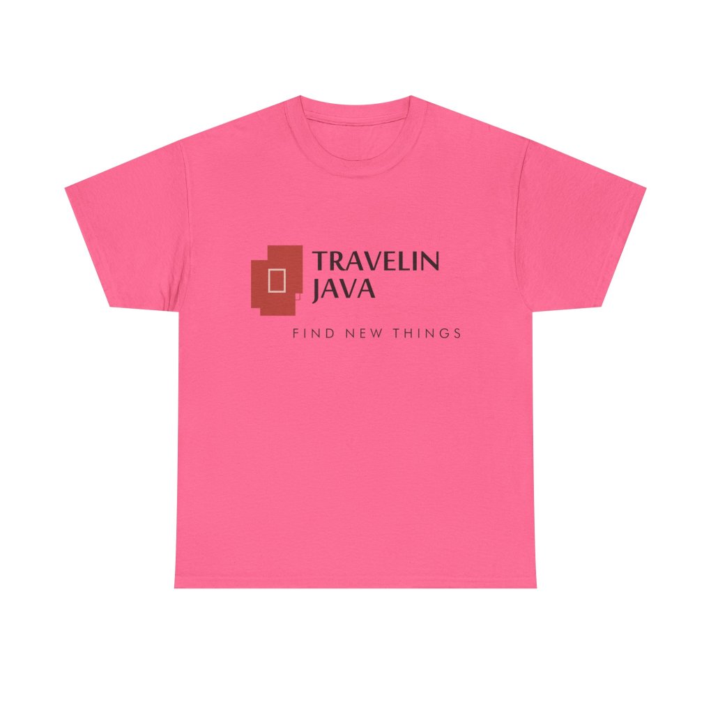 TravelinJava Lock Logo Tee | Unisex Heavy Cotton Tee - Gildan 5000