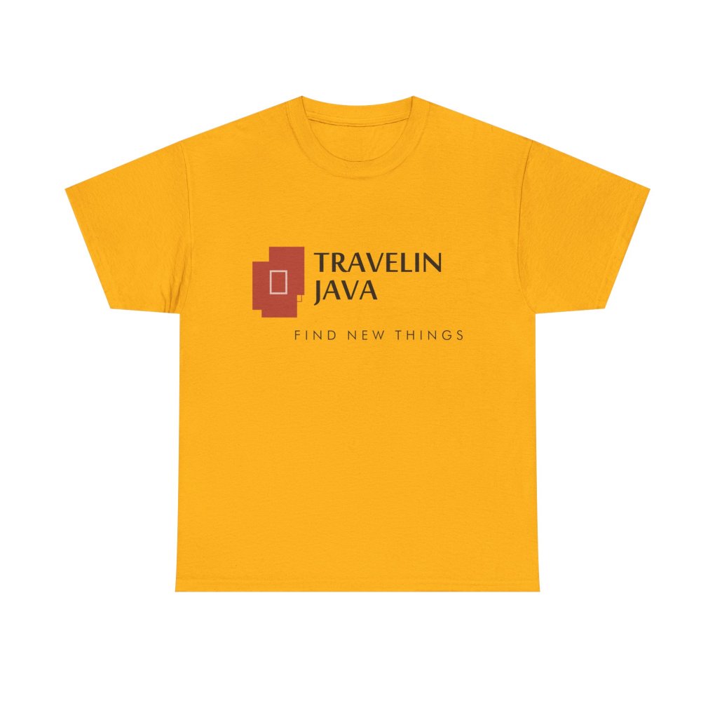 TravelinJava Lock Logo Tee | Unisex Heavy Cotton Tee - Gildan 5000
