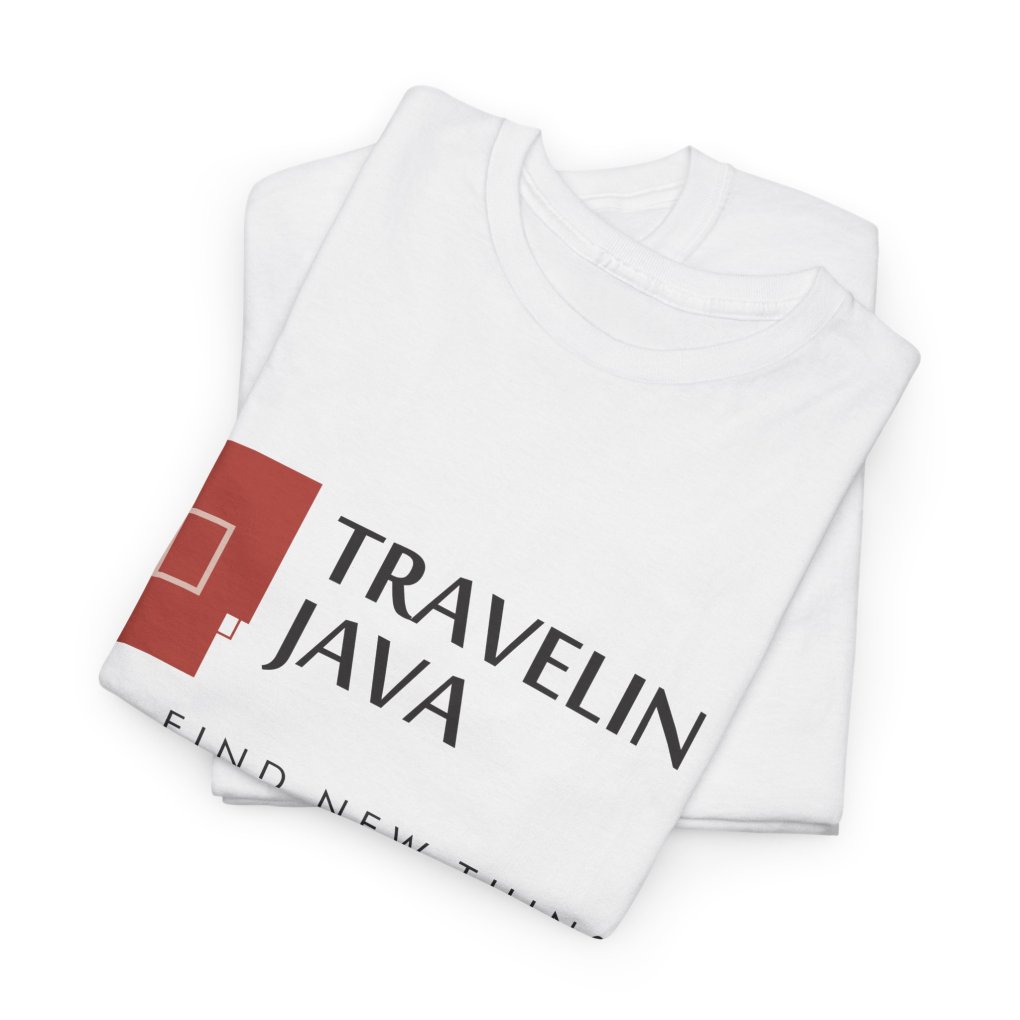 TravelinJava Lock Logo Tee | Unisex Heavy Cotton Tee - Gildan 5000