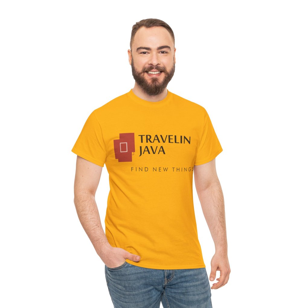 TravelinJava Lock Logo Tee - France | Unisex Heavy Cotton Tee - Gildan 5000