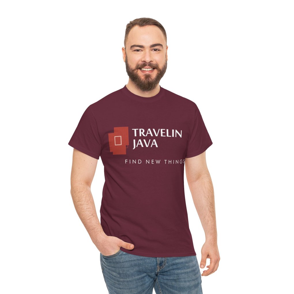 TravelinJava Lock Logo Tee - France | Unisex Heavy Cotton Tee - Gildan 5000
