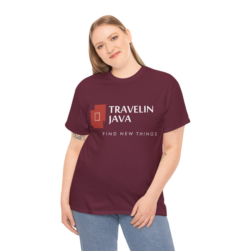 TravelinJava Lock Logo Tee - France | Unisex Heavy Cotton Tee - Gildan 5000