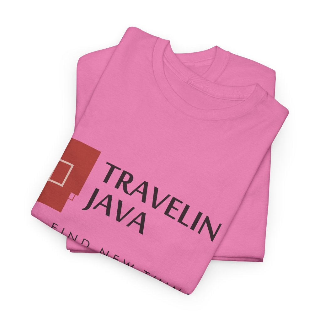 TravelinJava Lock Logo Tee | Unisex Heavy Cotton Tee - Gildan 5000