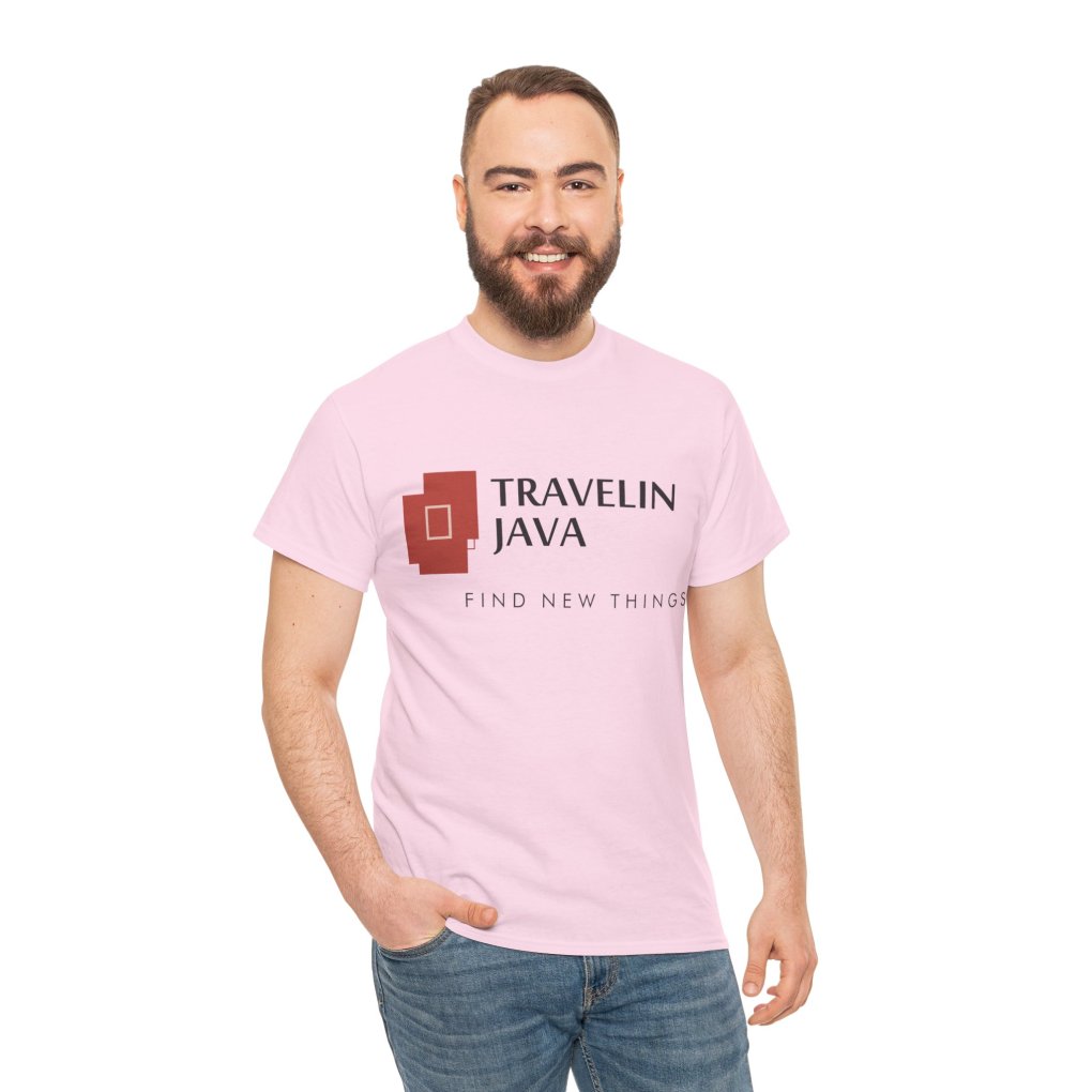 TravelinJava Lock Logo Tee - France | Unisex Heavy Cotton Tee - Gildan 5000