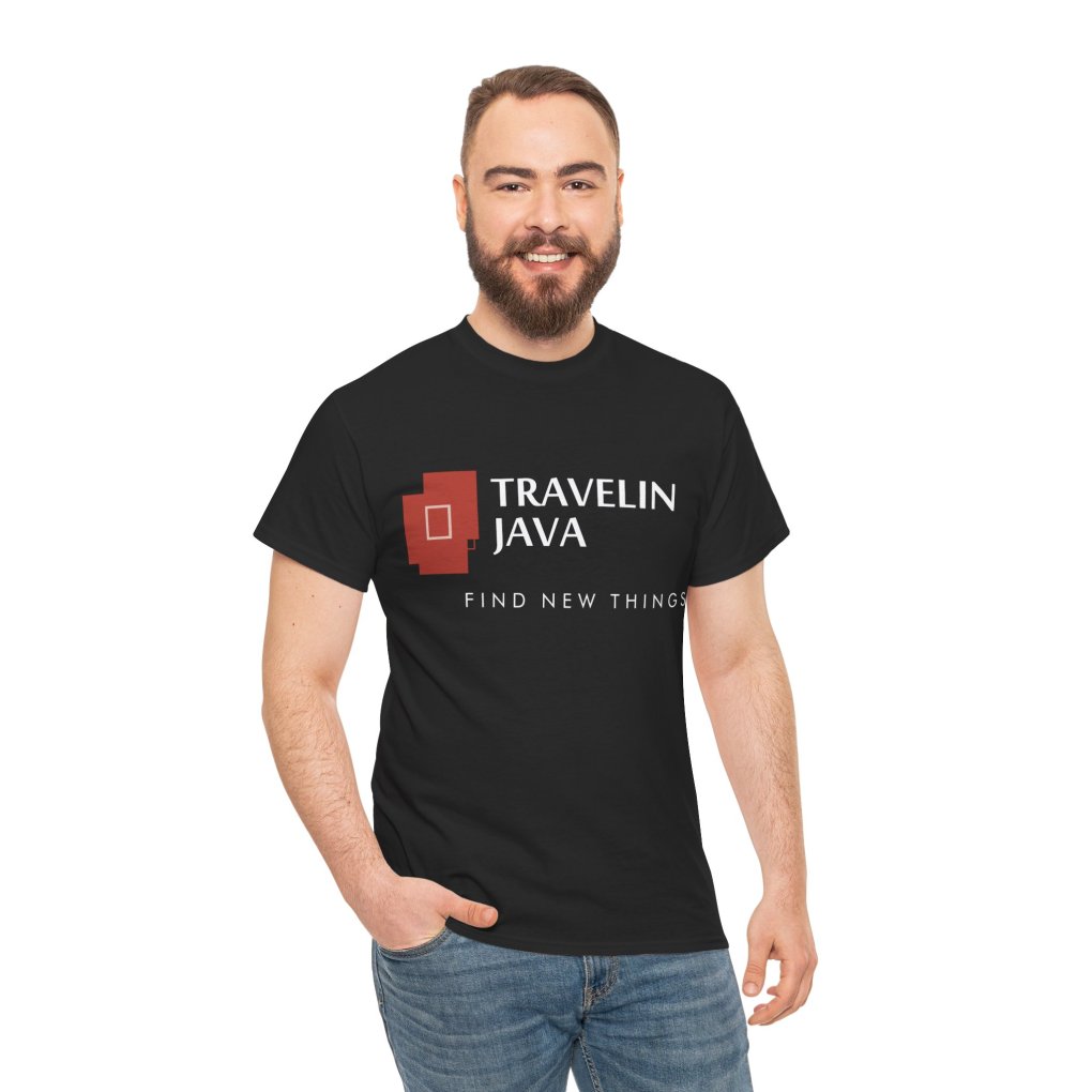 TravelinJava Lock Logo Tee - France | Unisex Heavy Cotton Tee - Gildan 5000