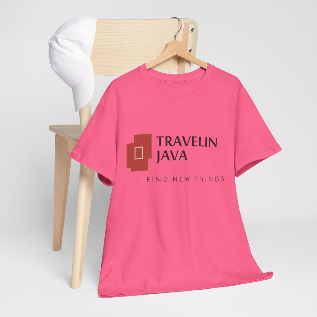TravelinJava Lock Logo Tee | Unisex Heavy Cotton Tee - Gildan 5000