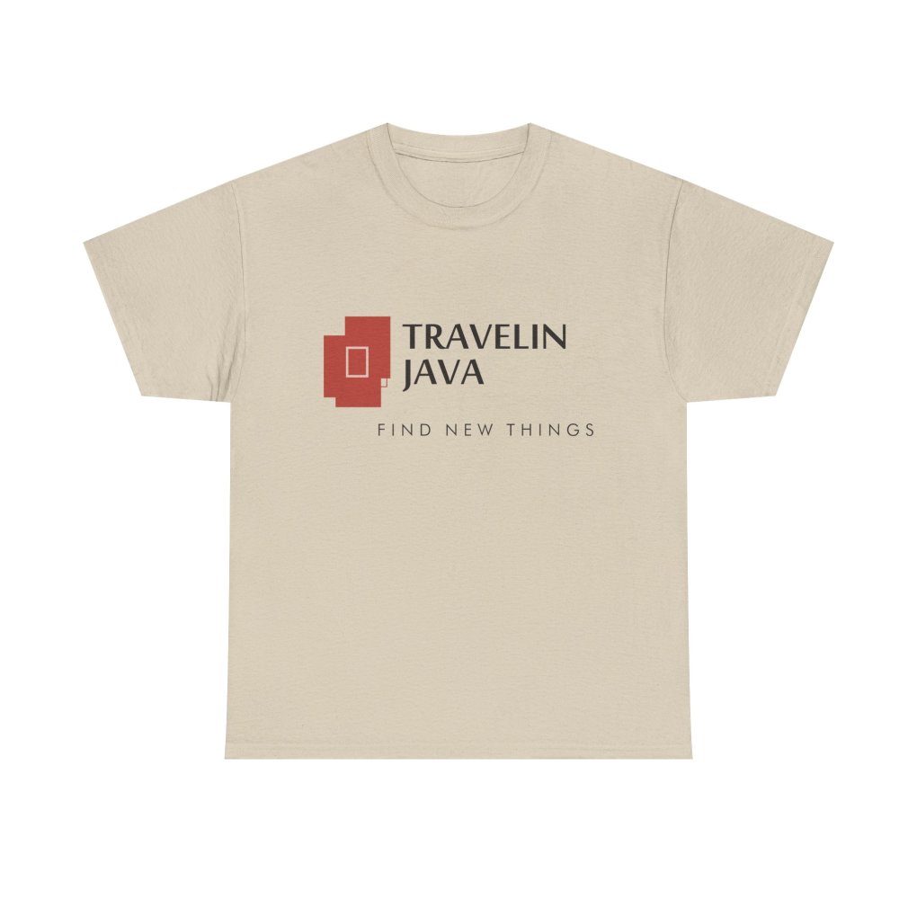 TravelinJava Lock Logo Tee | Unisex Heavy Cotton Tee - Gildan 5000