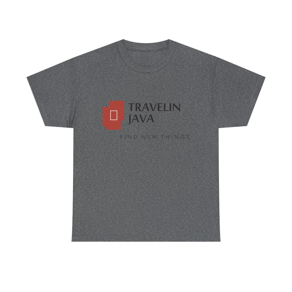 TravelinJava Lock Logo Tee | Unisex Heavy Cotton Tee - Gildan 5000