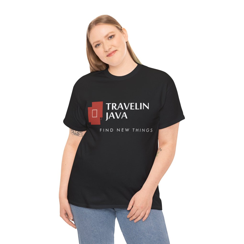TravelinJava Lock Logo Tee - France | Unisex Heavy Cotton Tee - Gildan 5000