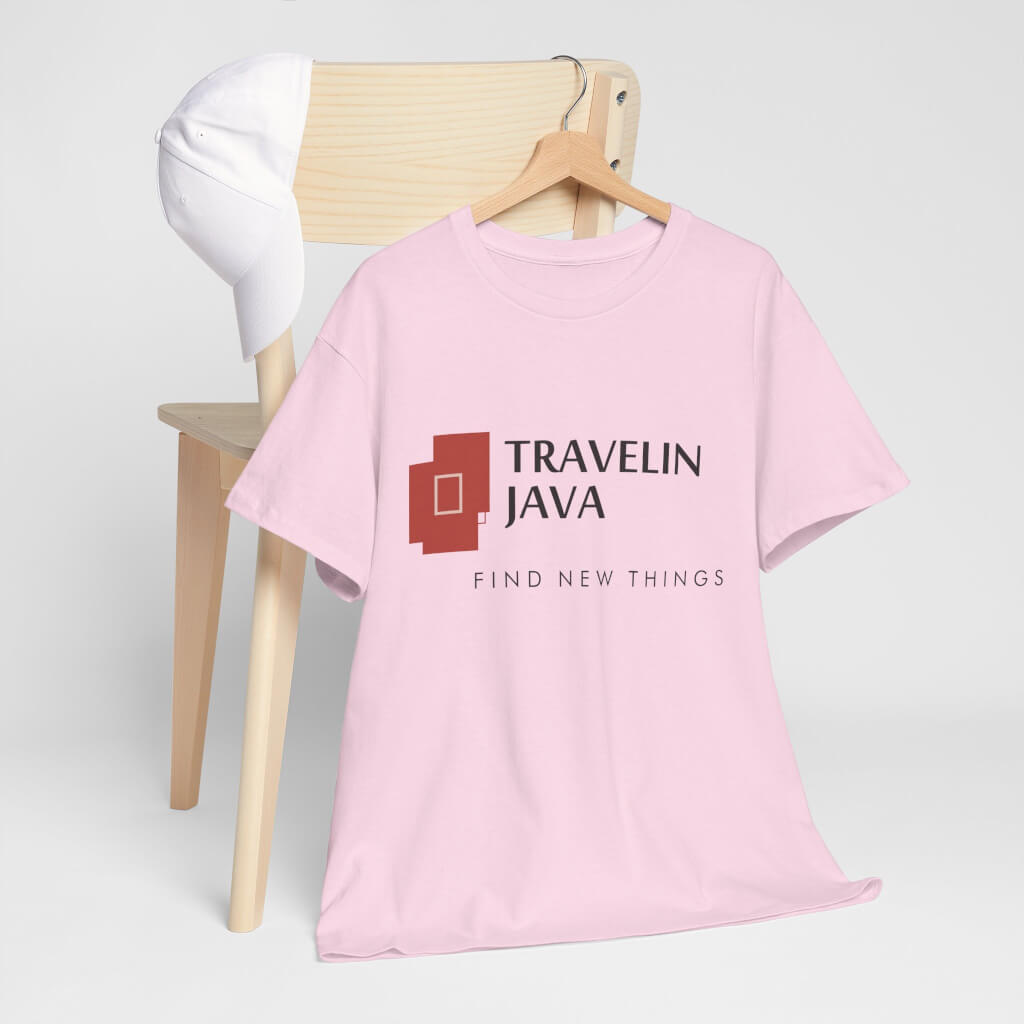 TravelinJava Lock Logo Tee | Unisex Heavy Cotton Tee - Gildan 5000