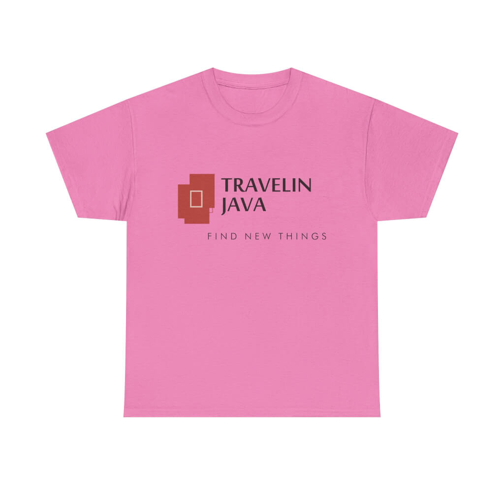 TravelinJava Lock Logo Tee | Unisex Heavy Cotton Tee - Gildan 5000