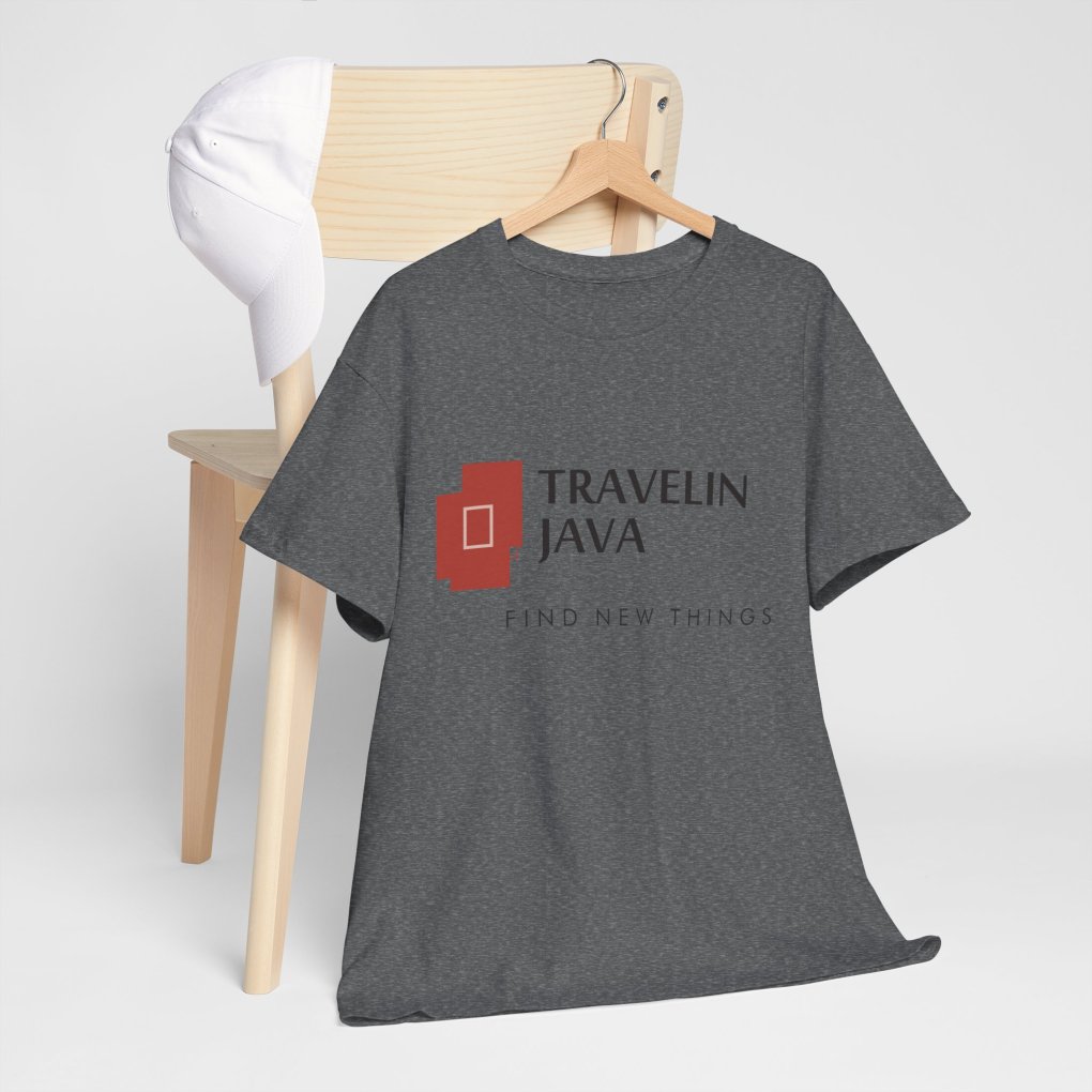 TravelinJava Lock Logo Tee | Unisex Heavy Cotton Tee - Gildan 5000