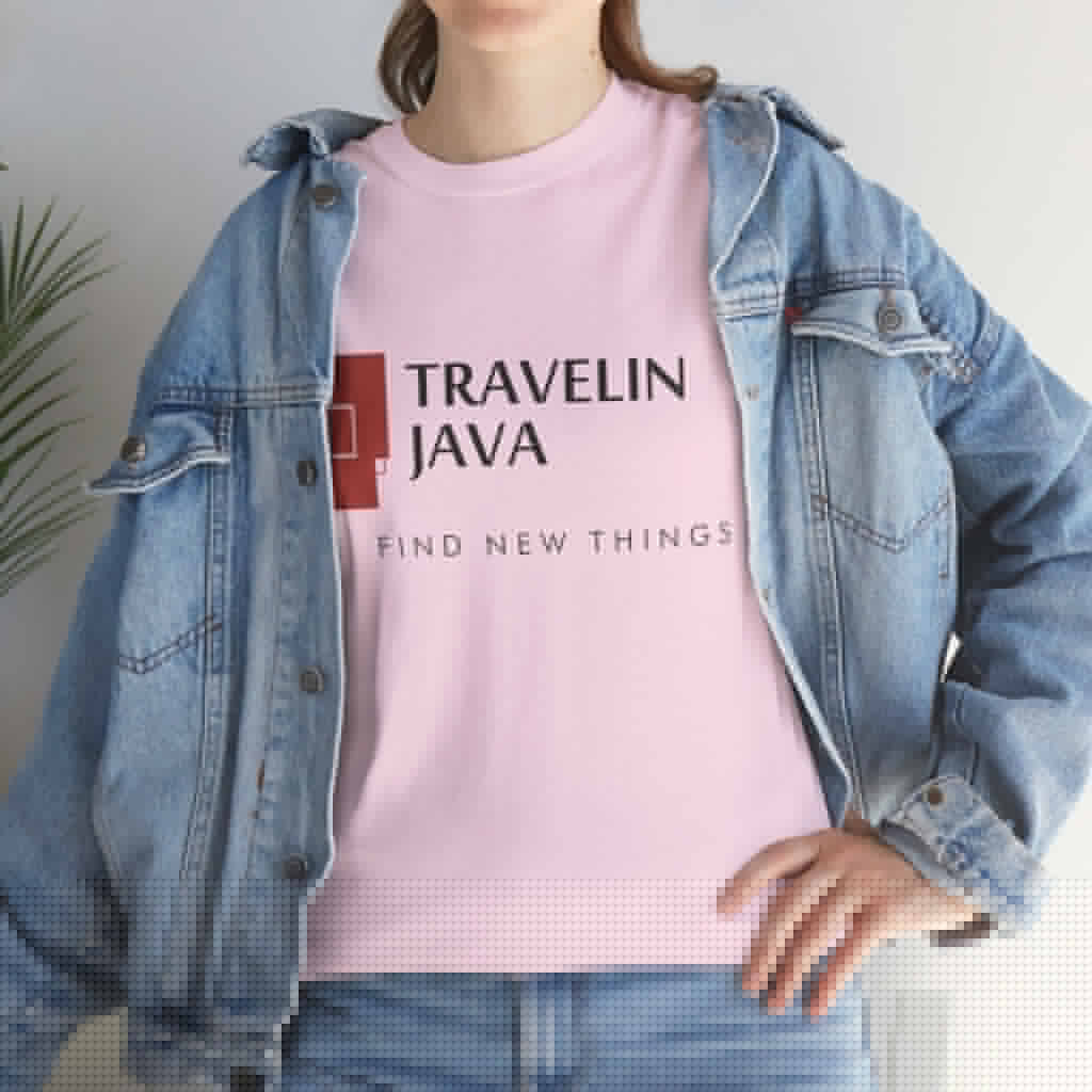 TravelinJava Lock Logo Tee | Unisex Heavy Cotton Tee - Gildan 5000