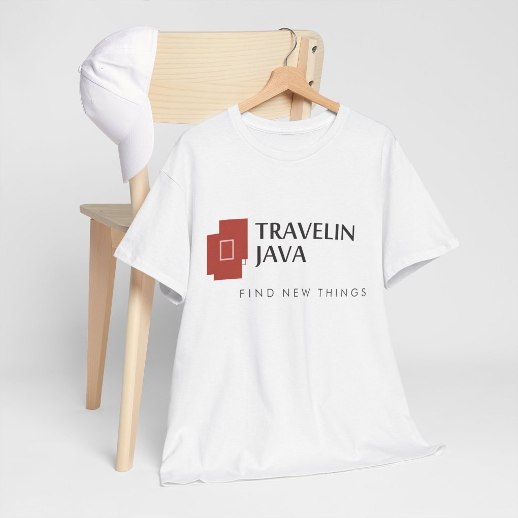 TravelinJava Lock Logo Tee | Unisex Heavy Cotton Tee - Gildan 5000