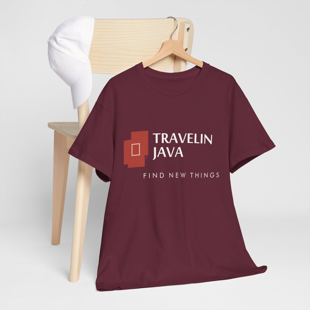 TravelinJava Lock Logo Tee | Unisex Heavy Cotton Tee - Gildan 5000