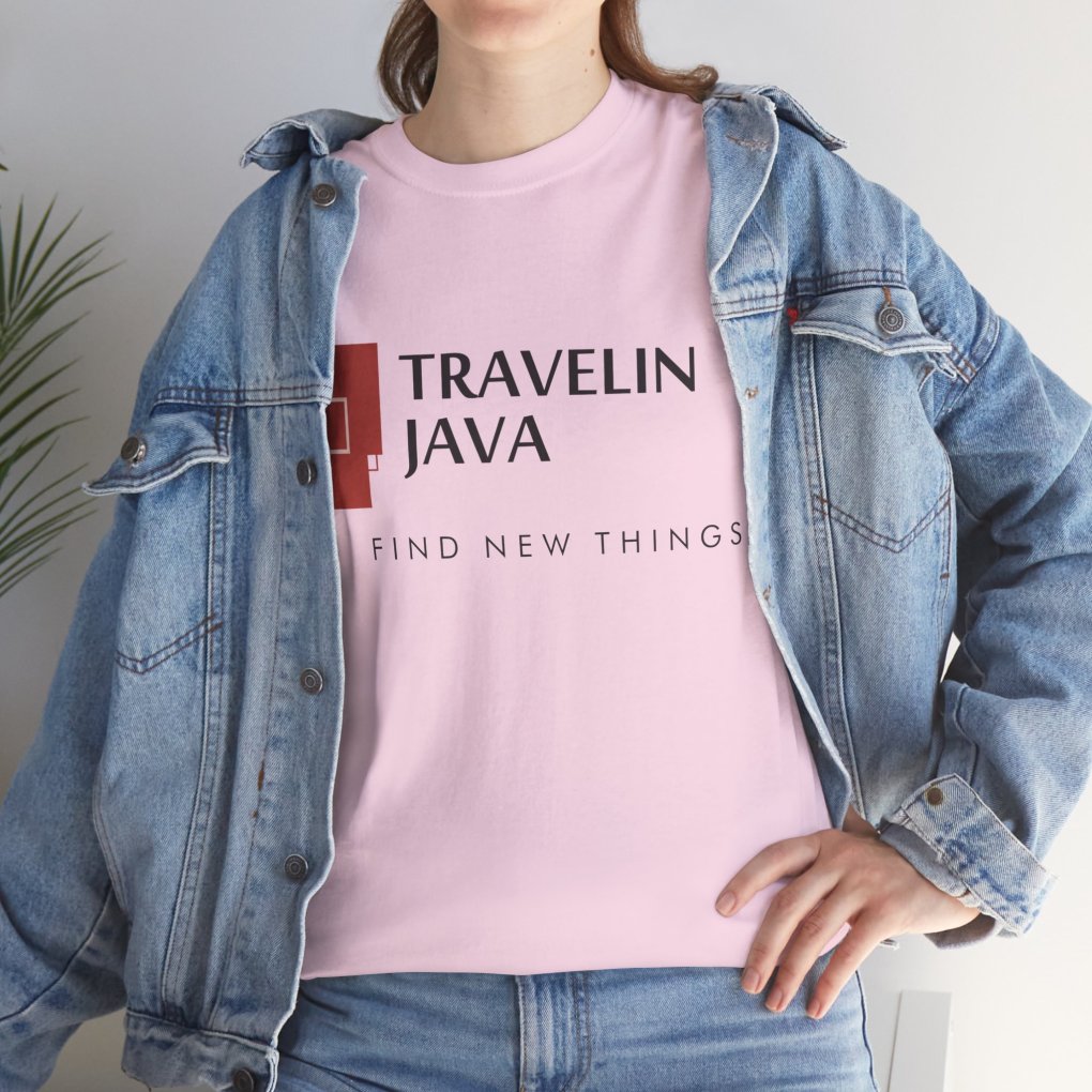 TravelinJava Lock Logo Tee - France | Unisex Heavy Cotton Tee - Gildan 5000