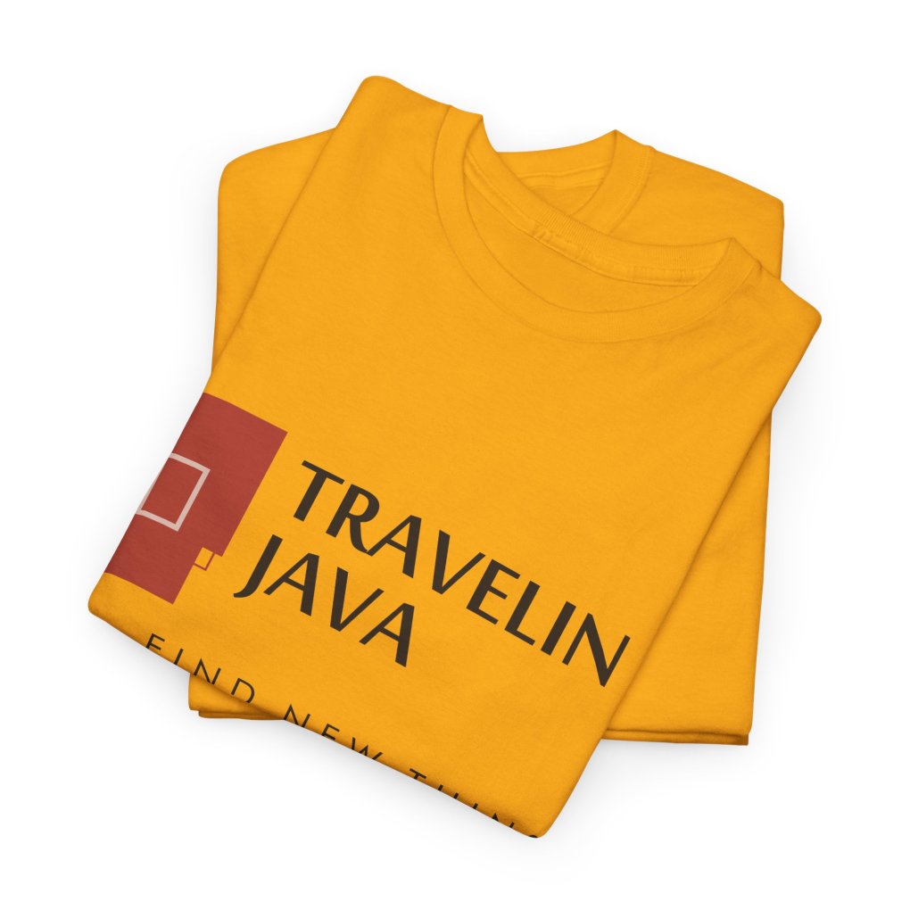 TravelinJava Lock Logo Tee | Unisex Heavy Cotton Tee - Gildan 5000