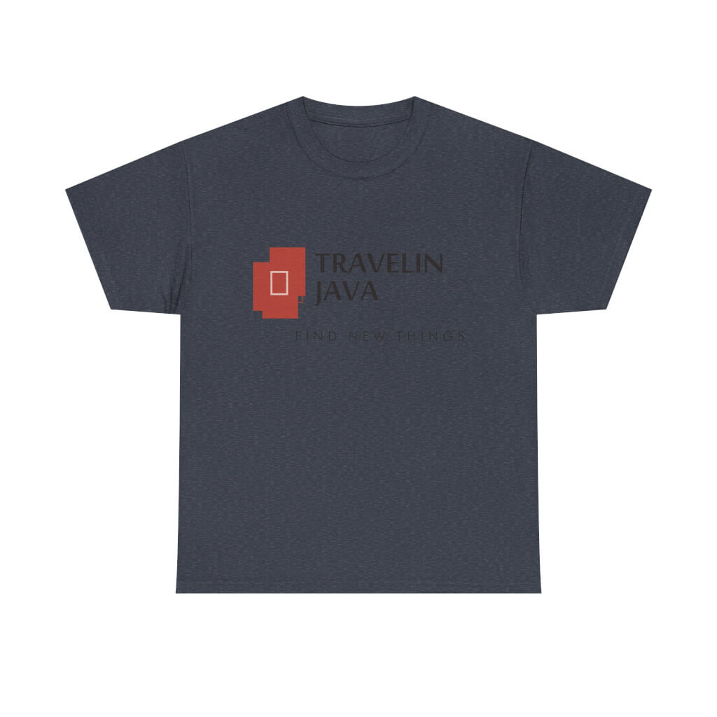 TravelinJava Lock Logo Tee | Unisex Heavy Cotton Tee - Gildan 5000
