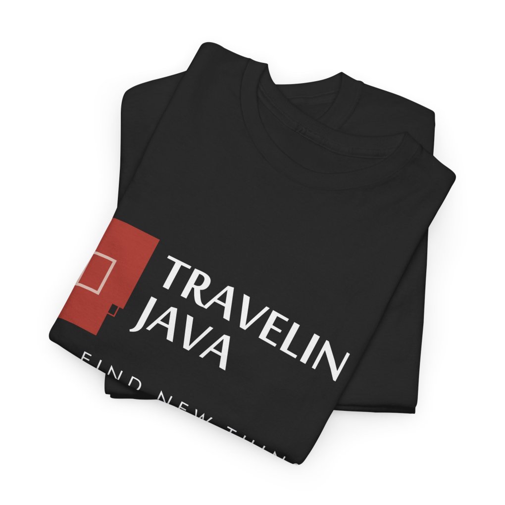 TravelinJava Lock Logo Tee | Unisex Heavy Cotton Tee - Gildan 5000