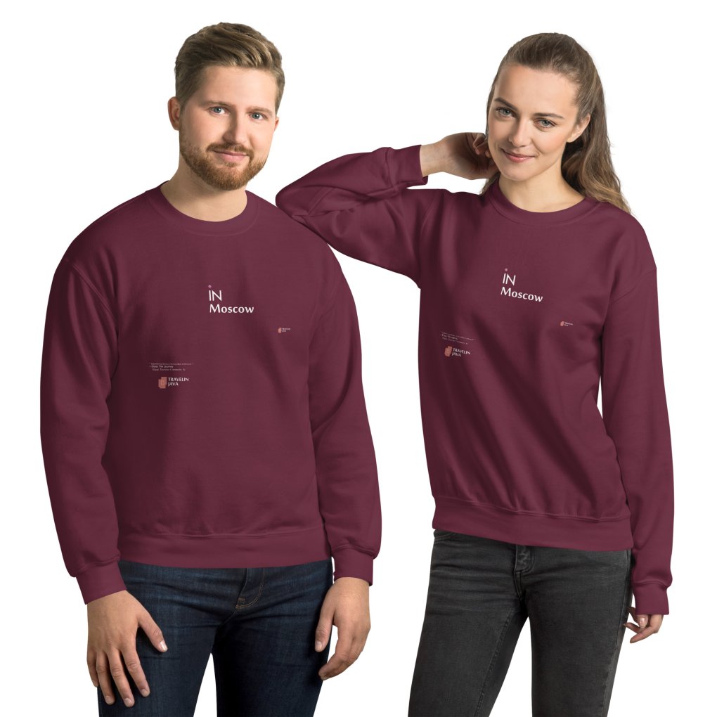 iN Moscow Unisex Sweatshirt TravelnJava Style