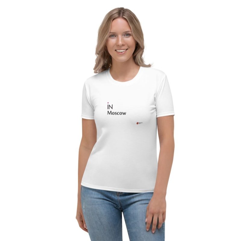 "IN Moscow" Women's Crew Neck T-shirt - The Perfection of Simplicity