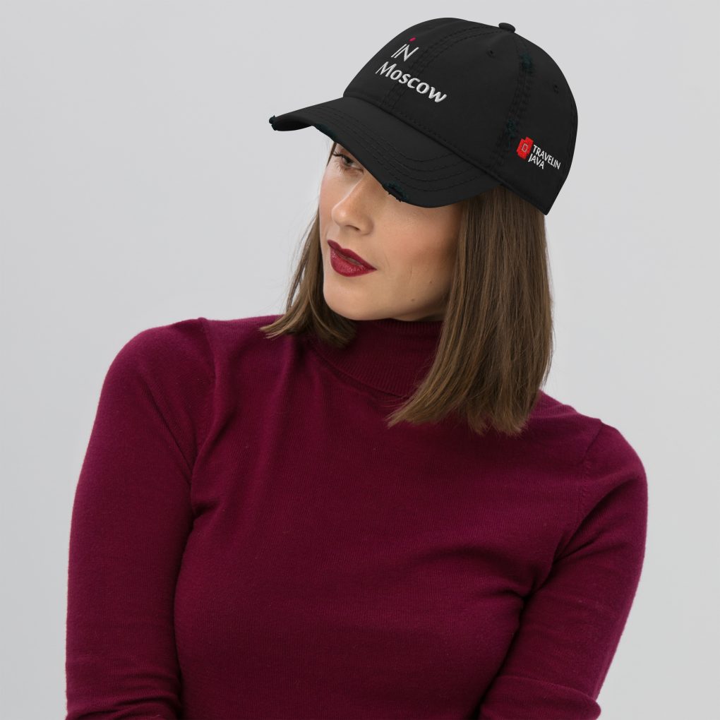 Distressed Dad Hat "iN Moscow"