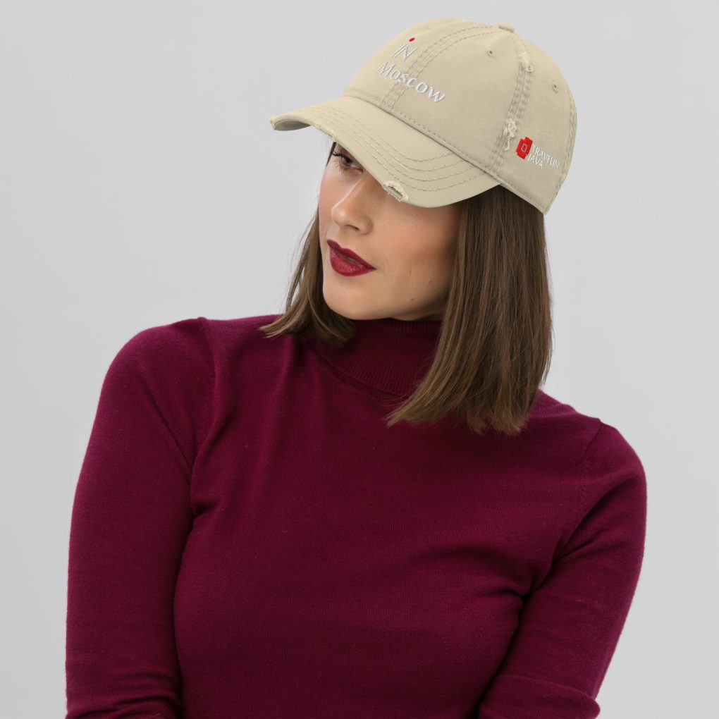 Distressed Dad Hat "iN Moscow"