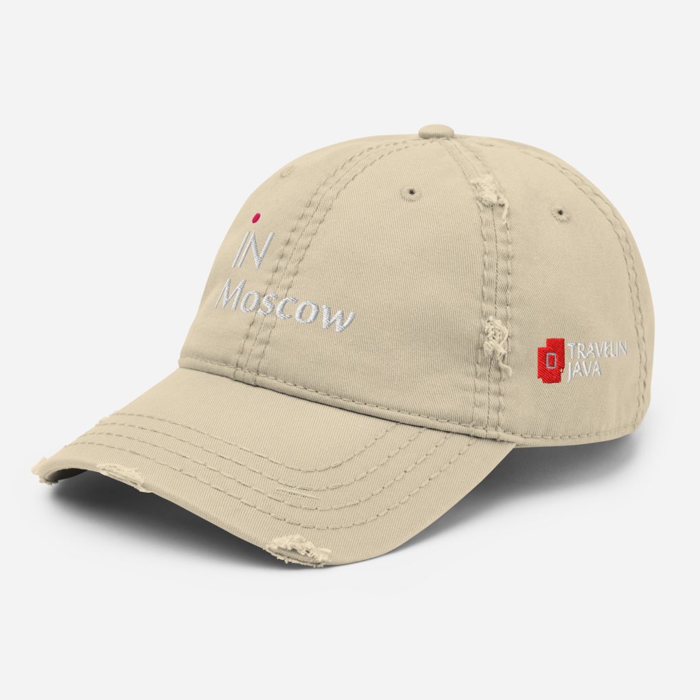 Distressed Dad Hat "iN Moscow"