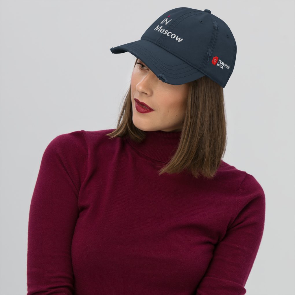 Distressed Dad Hat "iN Moscow"