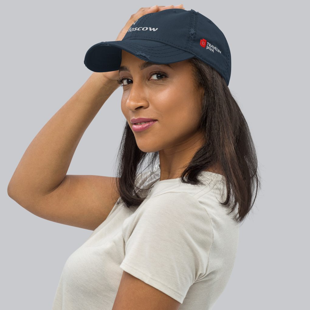 Distressed Dad Hat "iN Moscow"
