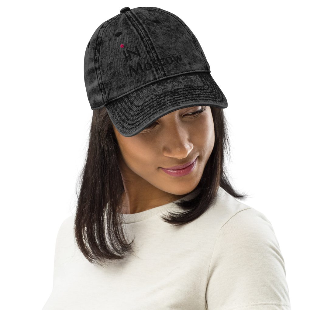 Vintage Cotton Twill Cap "iN Moscow"