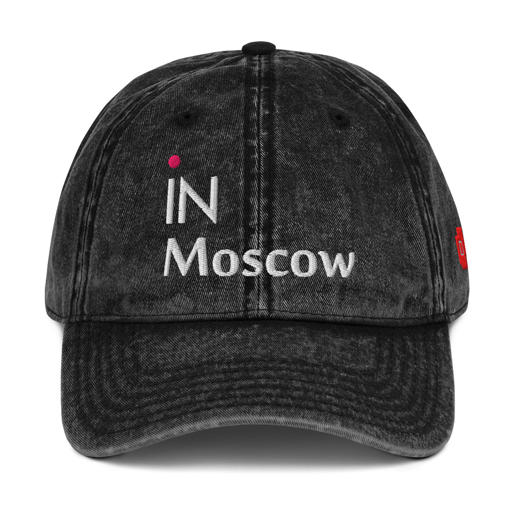 Vintage Cotton Twill Cap "iN Moscow"