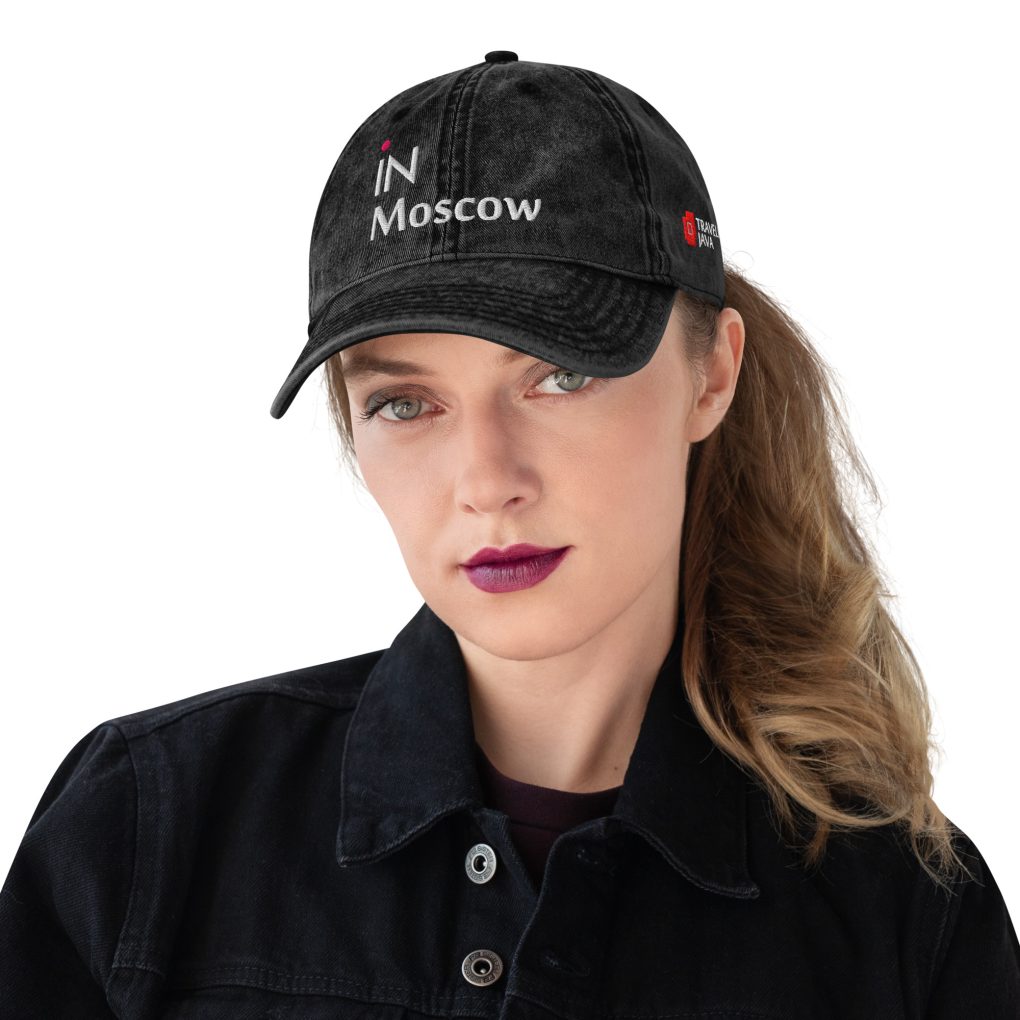 Vintage Cotton Twill Cap "iN Moscow"