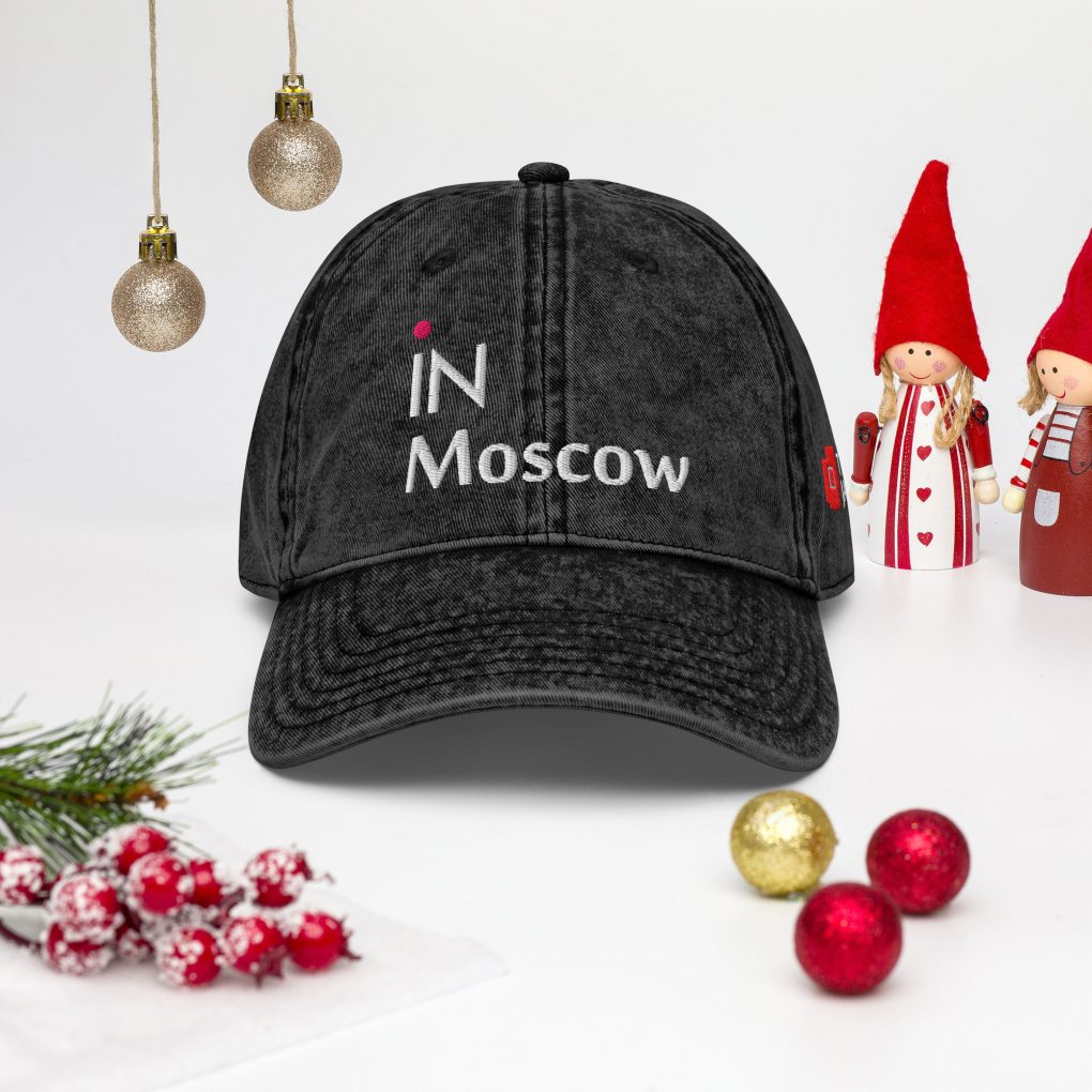 Vintage Cotton Twill Cap "iN Moscow"
