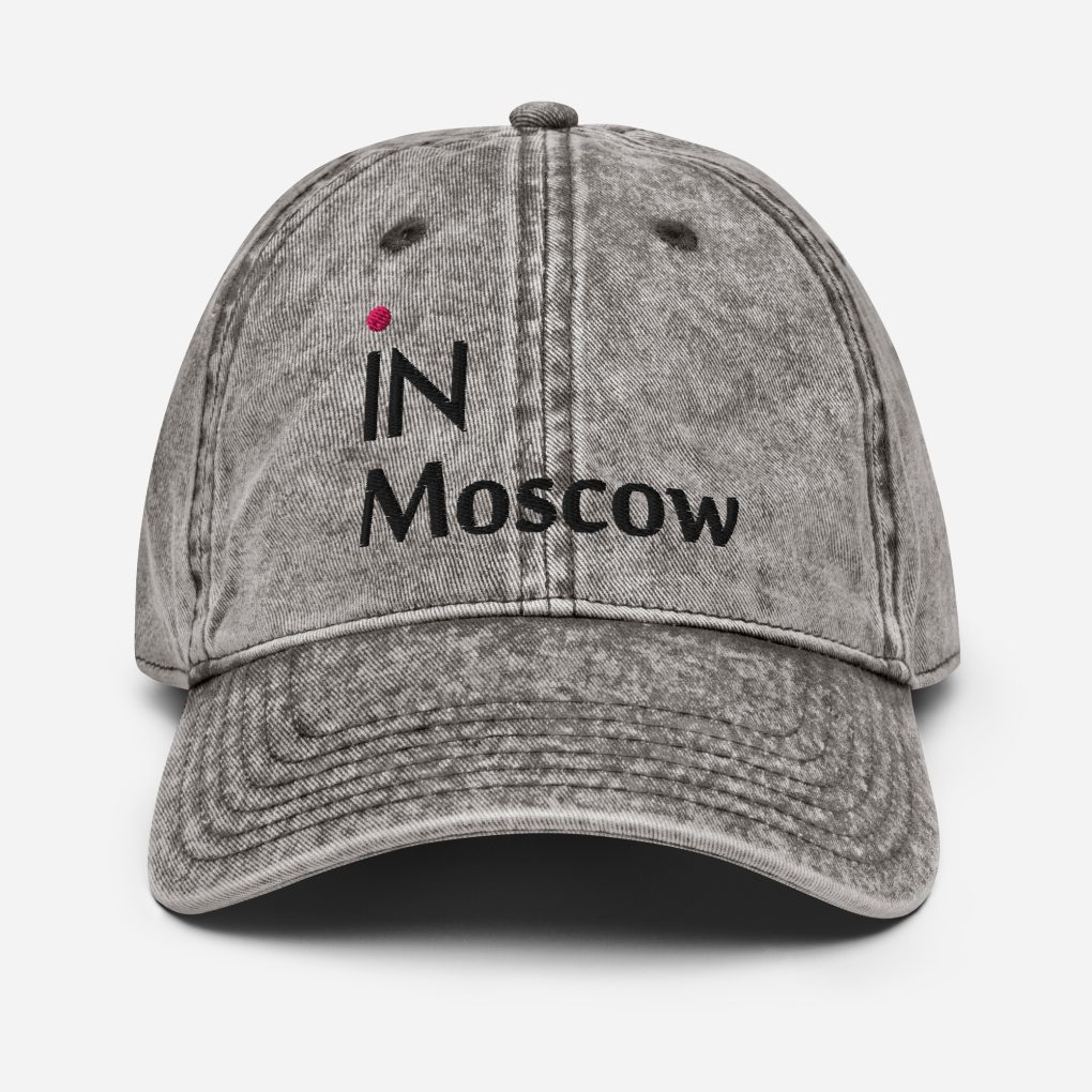 Vintage Cotton Twill Cap "iN Moscow"