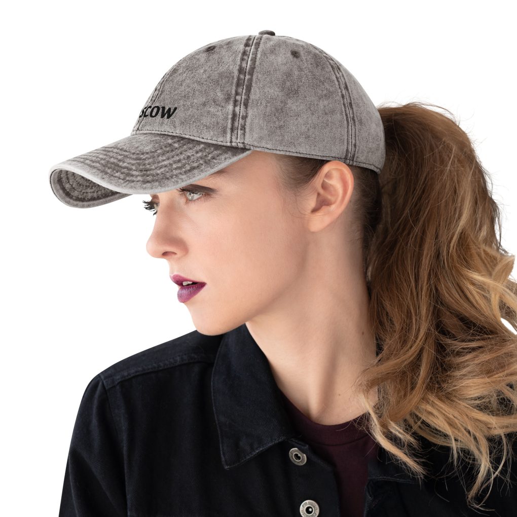 Vintage Cotton Twill Cap "iN Moscow"