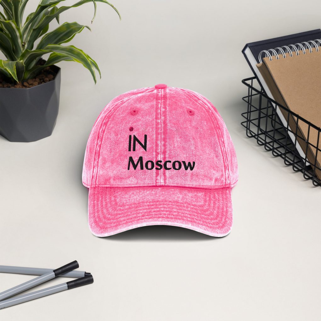 Vintage Cotton Twill Cap "iN Moscow"