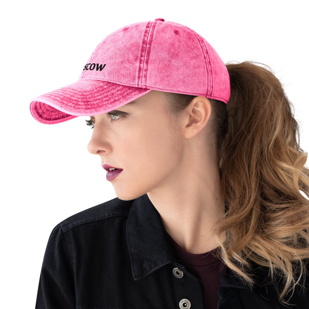 Vintage Cotton Twill Cap "iN Moscow"