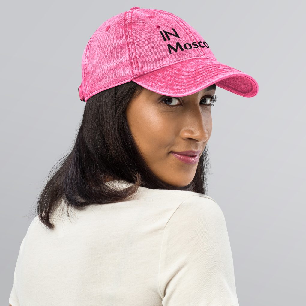 Vintage Cotton Twill Cap "iN Moscow"