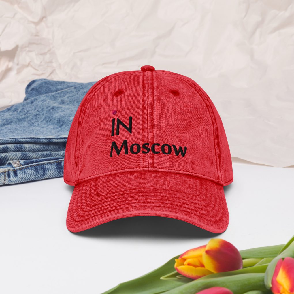 Vintage Cotton Twill Cap "iN Moscow"