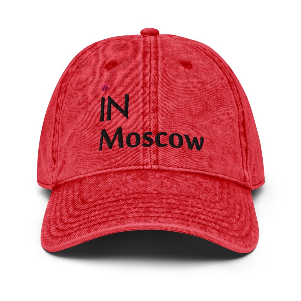 Vintage Cotton Twill Cap "iN Moscow"