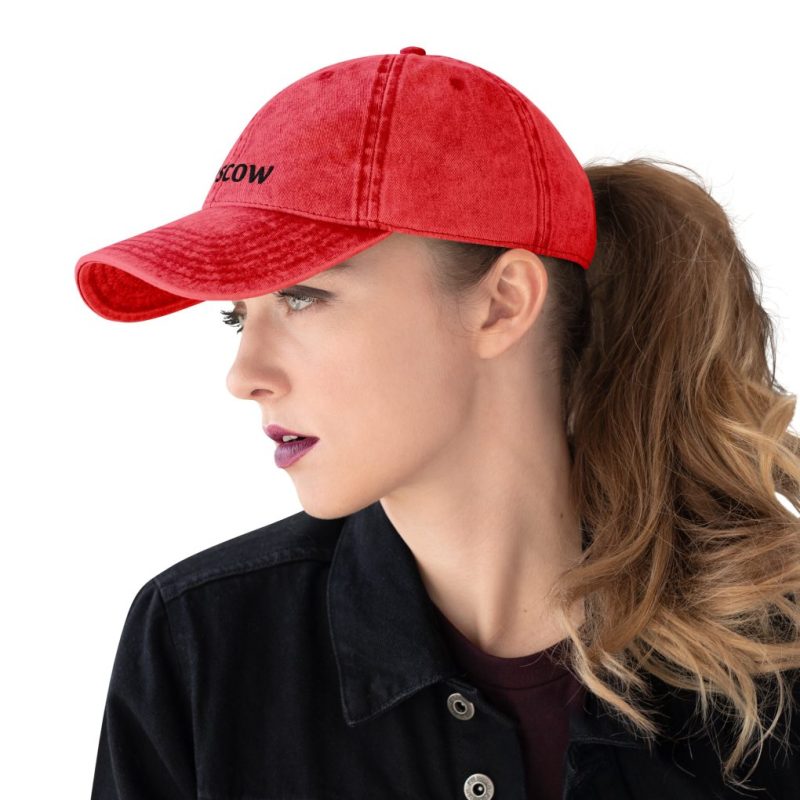 Vintage Cotton Twill Cap "iN Moscow"