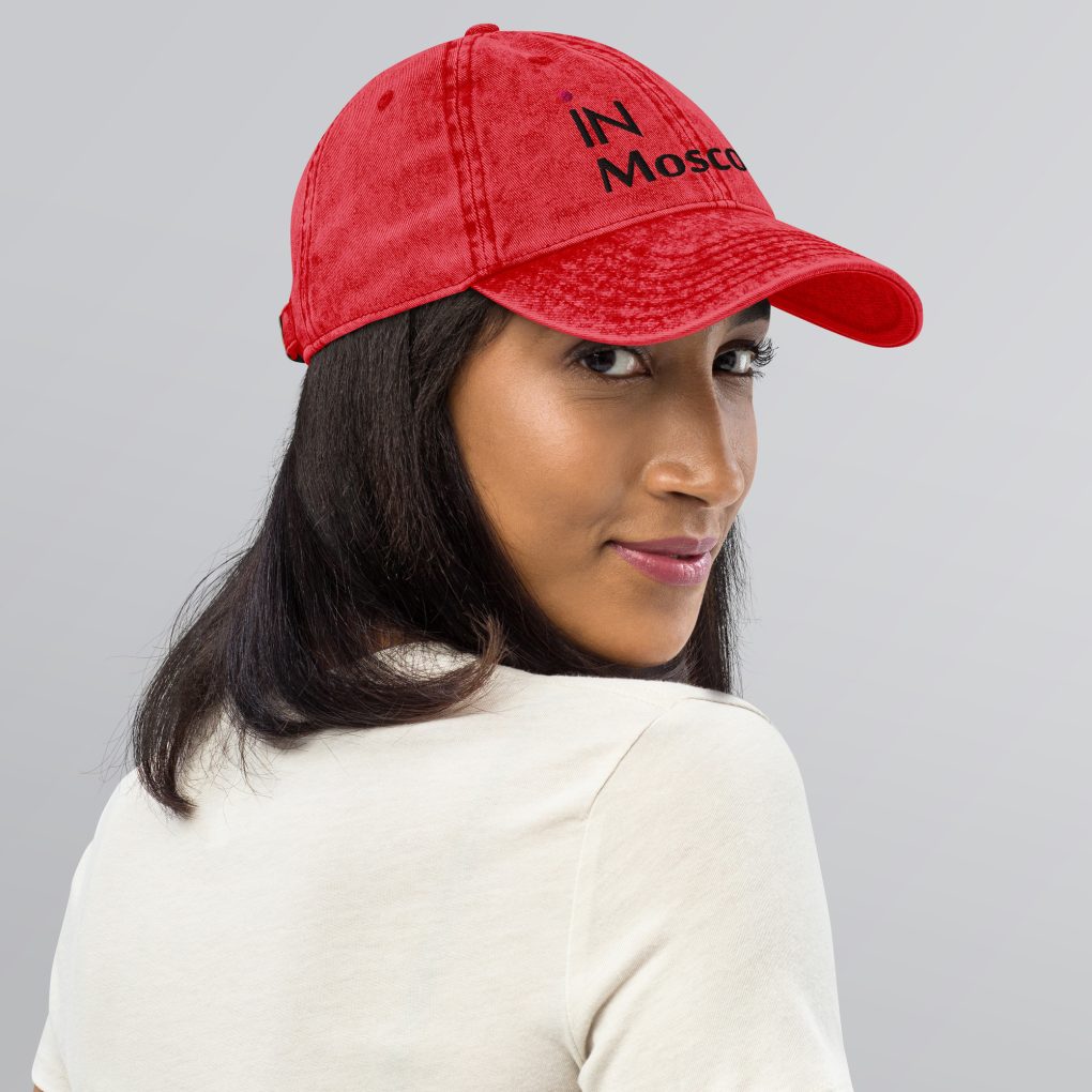 Vintage Cotton Twill Cap "iN Moscow"